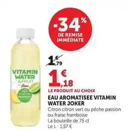Super U Joker - eau aromatisee vitamin water offre