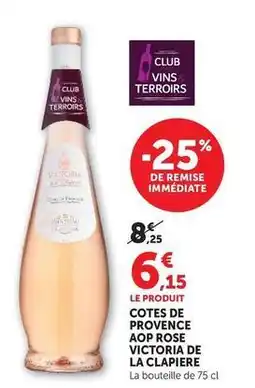 Super U Maison fabre - cotes de provence aop victoria de la clapiere offre