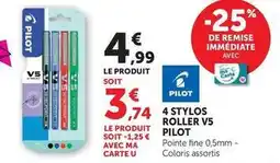 Hyper U Pilot - stylos roller v5 offre