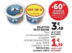 Super U Petit navire - rillettes offre