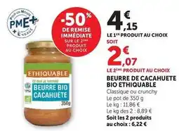 Super U Ethiquable - beurre de cacahuete bio offre