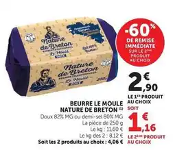 Super U Nature de breton - beurre le moule offre