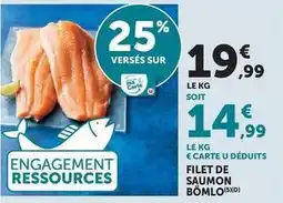 Super U Filet de saumon bömlo offre