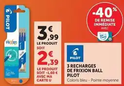Hyper U Pilot - recharges de frixion ball offre