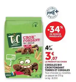 Hyper U Cereales bio crok fondant offre
