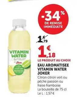 U Express Joker - eau aromatisee vitamin water offre