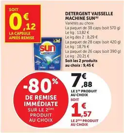 Super U Sun - detergent vaisselle machine offre
