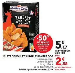 U Express Maître coq - filets de poulet surgeles offre