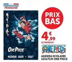 Hyper U Agenda scolaire one piece offre