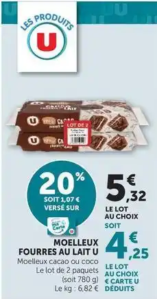 U Express U - moelleux fourres au lait offre