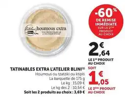 U Express L'atelier blini - tatinables extra offre