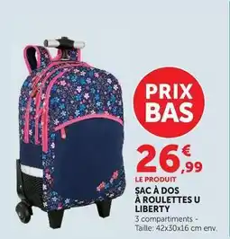 Hyper U U - sac à dos à roulettes liberty offre