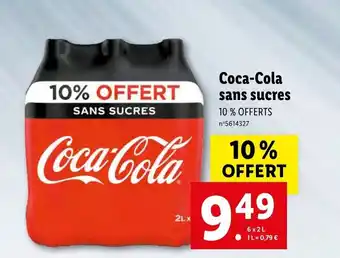 Lidl Coca-cola sans sucres offre