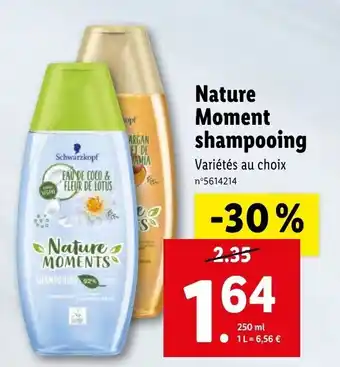 Lidl Nature moment shampooing offre