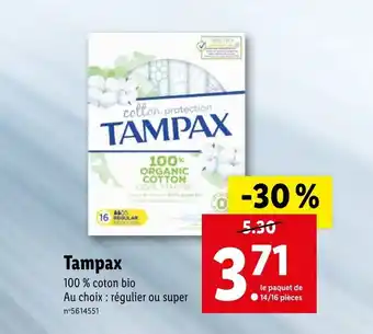 Lidl Tampax offre