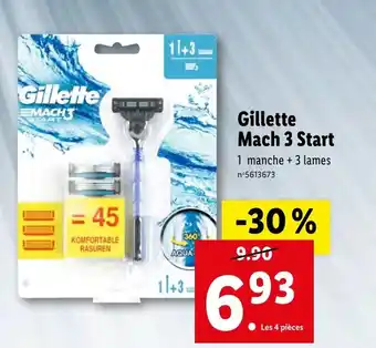 Lidl Gillette mach 3 start offre