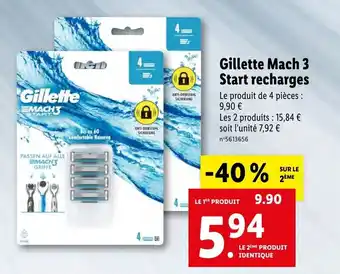 Lidl Gillette mach 3 start recharges offre