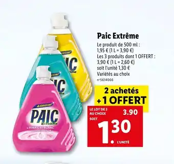 Lidl Paic extrême offre