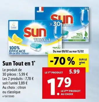 Lidl Sun tout en 1 offre