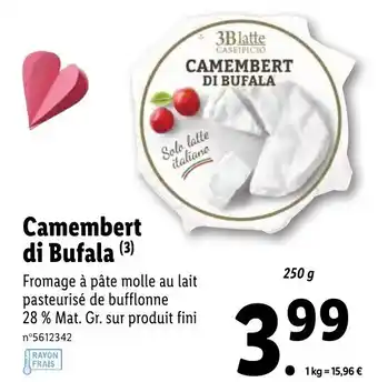 Lidl Camembert di bufala offre