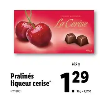 Lidl Pralinés liqueur cerise offre