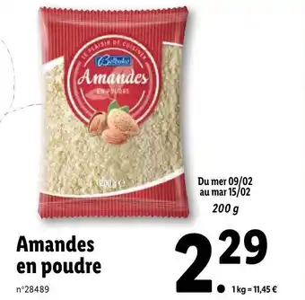 Lidl Amandes en poudre offre
