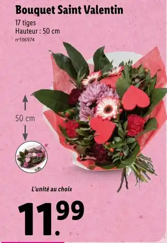 Lidl Bouquet saint valentin offre