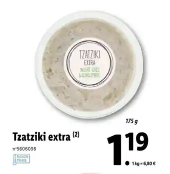 Lidl Tzatziki extra offre
