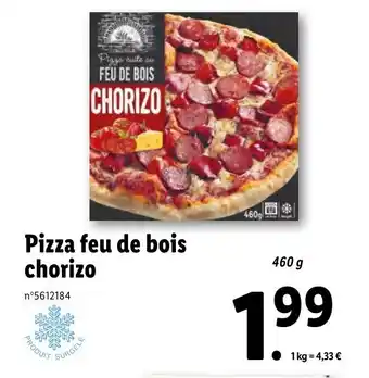 Lidl Pizza feu de bois chorizo offre