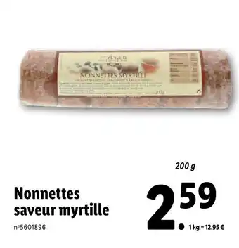 Lidl Nonnettes saveur myrtille offre