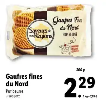 Lidl Gaufres fines du nord offre
