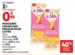 Auchan Supermarché Le Ster Madeleines longues aux perles de sucre offre