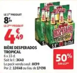 Auchan Supermarché DESPerados Bière Tropical offre