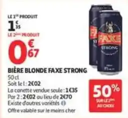 Auchan Supermarché FAXE Bière blonde offre