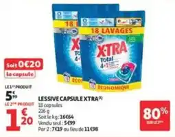 Auchan Supermarché XTRA Lessive capsule offre
