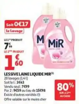 Auchan Supermarché MiR Lessive Laine offre