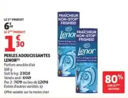Auchan Supermarché Lenor Perles adoucissantes offre