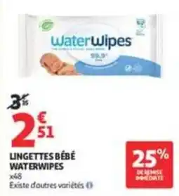 Auchan Supermarché WaterWipes Lingettes Bébé offre