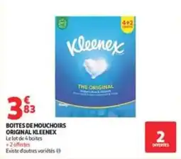 Auchan Supermarché Kleenex BOITES DE MOUCHOIRS offre