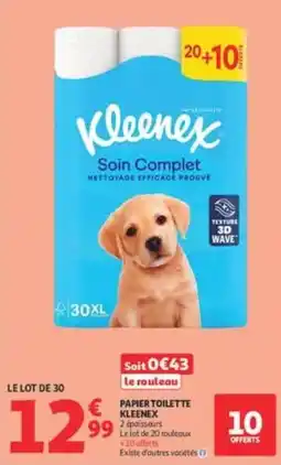 Auchan Supermarché Kleenex Papier toilette offre