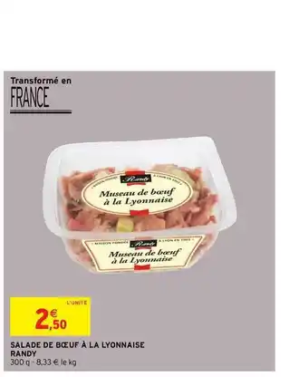 Intermarché Contact Salade de boeuf a la Lyonnaise randy offre