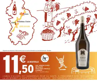 Aoc arbois cuvée bethanie fruitière vinicole d'arbois