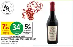 Intermarché Contact Caves de la Muyre CÔTES DU JURA POULSARD ROUGE offre