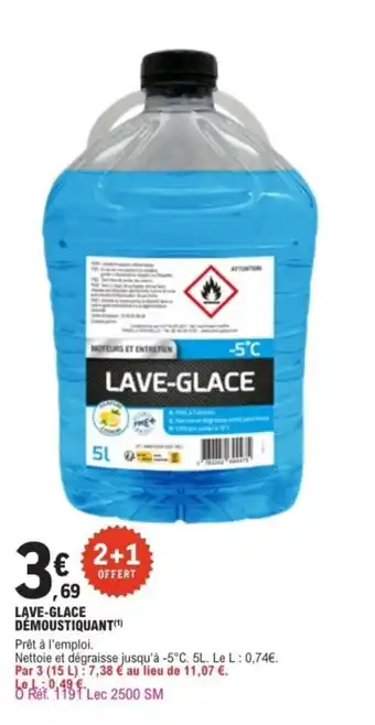 LAVE-GLACE DÉMOUSTIQUANT