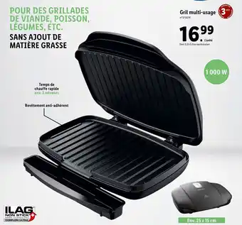 Lidl Gril multi-usage offre