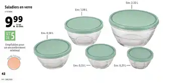 Lidl Saladiers en verre offre