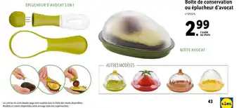 Lidl Boîte de conservation ou éplucheur d'avocat offre