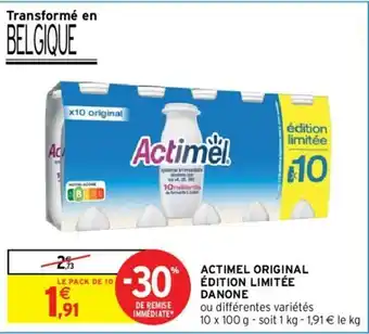 Intermarché Actimel original édition limitée Danone offre