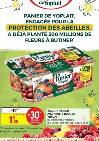 Intermarché Yaourt panier aux fruits Rouges Yoplait offre