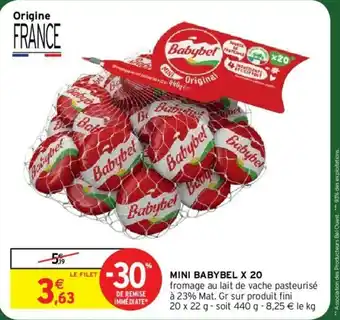 Intermarché Mini Babybel x20 offre